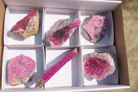 Natural Salrose Cobaltion Dolomite Specimens x 6 From Kakanda, Congo