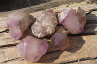 Natural Window Amethyst Crystals x 5 From Ambatondrazaka, Madagascar