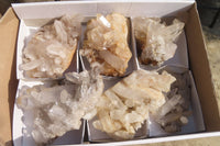 Natural Clear Quartz Clusters x 6 From Ambatofinandrahana, Madagascar