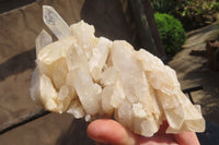 Natural Clear Quartz Clusters x 6 From Ambatofinandrahana, Madagascar