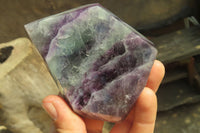 Polished Watermelon Fluorite Points x 3 From Uis, Namibia