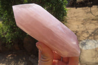 Polished Double Terminated Rose Quartz Points x 4 From Madagascar