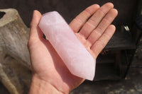 Polished Double Terminated Rose Quartz Points x 4 From Madagascar