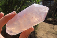 Polished Double Terminated Rose Quartz Points x 4 From Madagascar