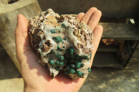 Natural Ball Malachite On Quartz Matrix Specimens x 2 From Kambove, Congo