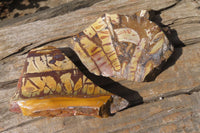 Polished On One Side Nguni Jasper Specimens x 2 From Prieska, South Africa