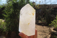 Polished Mixed Quartz Points x 4 From Madagascar