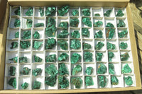 Natural Silky Malachite Specimens x 70 From Kasompe, Congo