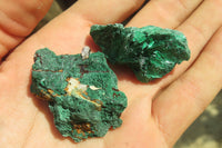 Natural Silky Malachite Specimens x 70 From Kasompe, Congo