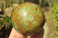 Polished Chrysoprase Spheres x 6 From Ambatondrazaka, Madagascar