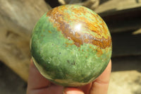 Polished Chrysoprase Spheres x 6 From Ambatondrazaka, Madagascar