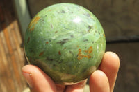 Polished Chrysoprase Spheres x 6 From Ambatondrazaka, Madagascar