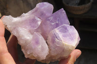 Natural Jacaranda Amethyst Clusters x 3 From Zambia