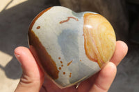 Polished Polychrome Jasper Hearts x 5 From Madagascar