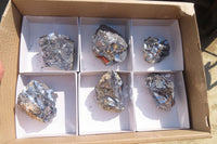 Natural Silver Lead Galena Specimens x 6 From Namibia