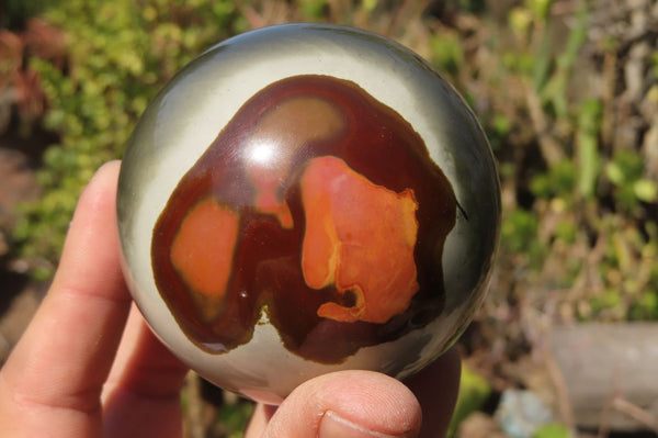 Polished Polychrome Jasper Spheres x 3 From Madagascar