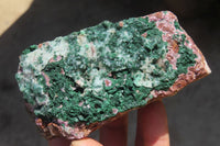 Natural Chrysocolla With Malachite & Salrose Dolomite Specimens x 4 From Congo