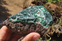 Natural Chrysocolla With Malachite & Salrose Dolomite Specimens x 4 From Congo