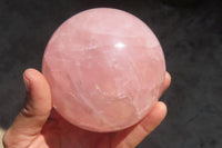 Polished Star Rose Quartz Sphere x 1 From Antsirabe, Madagascar