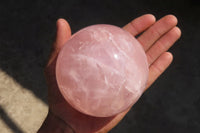 Polished Star Rose Quartz Sphere x 1 From Antsirabe, Madagascar