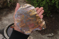 Polished On One Side Nguni Jasper Specimens x 2 From Prieska, South Africa