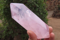 Polished Double Terminated Rose Quartz Points x 3 From Madagascar