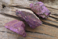 Natural Metallic Purpurite Cobbed Specimens x 6 From Erongo, Namibia