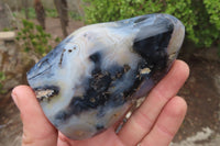 Polished Dendritic Agate Standing Free Forms x 6 From Madagascar