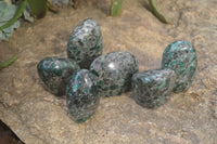 Polished Emeralds In Matrix Standing Free Forms x 6 From Sandawana, Zimbabwe