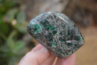 Polished Emeralds In Matrix Standing Free Forms x 6 From Sandawana, Zimbabwe