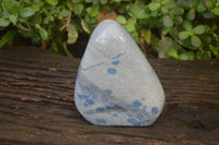 Polished Blue Spinel Spotted Quartz Standing Free Forms 1 x From Madagascar