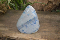 Polished Blue Spinel Spotted Quartz Standing Free Forms 1 x From Madagascar