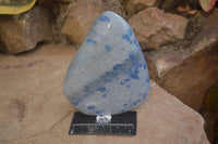 Polished Blue Spinel Spotted Quartz Standing Free Forms 1 x From Madagascar