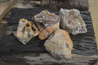 Natural Limonite Quartz Clusters x 4 From Solwezi, Zambia