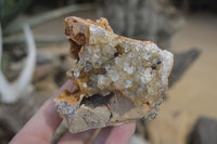 Natural Limonite Quartz Clusters x 4 From Solwezi, Zambia