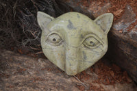 Polished Leopard Stone Cat Faces x 3 From Zimbabwe