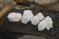 Natural Quartz Single Crystals x 4 From Madagascar