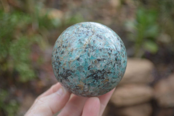 Polished Amazonite Sphere-Balls x 3 From Madagascar