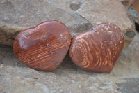 Polished Mixed Selection Of Jasper Hearts x 6 From Madagascar