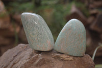 Polished Amazonite Standing Free Forms x 6 From Zimbabwe