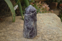 Polished Smokey Chevron Amethyst Point-Prism x 1 From Madagascar