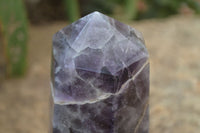 Polished Smokey Chevron Amethyst Point-Prism x 1 From Madagascar