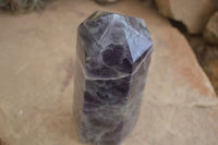 Polished Smokey Chevron Amethyst Point-Prism x 1 From Madagascar