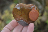 Polished Polychrome Jasper Hearts x 6 From Madagascar