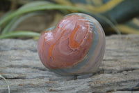 Polished Polychrome Jasper Hearts x 6 From Madagascar