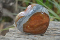 Polished Polychrome Jasper Hearts x 6 From Madagascar