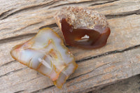 Polished On One Side Agate Nodules x 6 From Zimbabwe