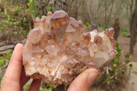 Natural Red Hematoid Quartz Clusters x 2 From Karoi, Zimbabwe