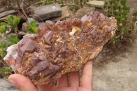 Natural Red Hematoid Quartz Clusters x 2 From Karoi, Zimbabwe