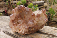 Natural Red Hematoid Quartz Clusters x 2 From Karoi, Zimbabwe